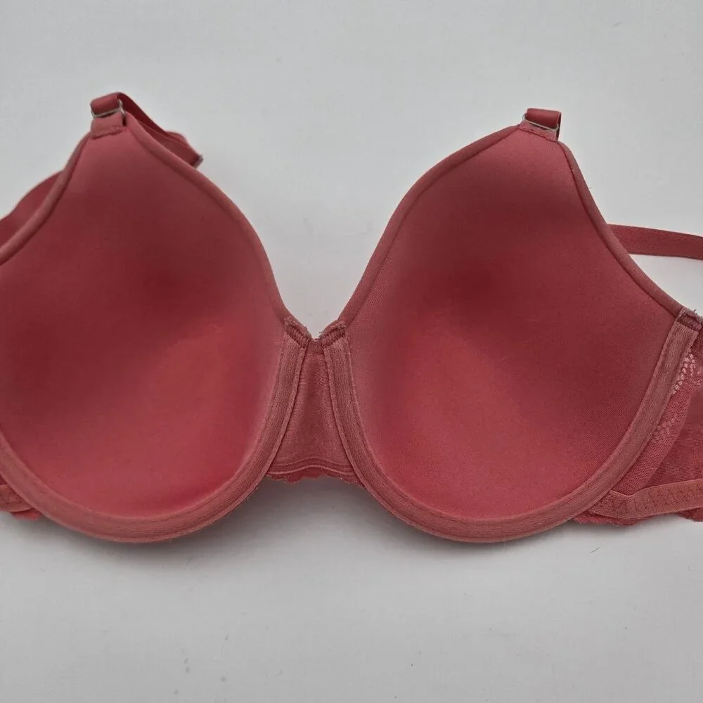 Maidenform One Fab Fit Custom Lift Underwire Bra Womens 36D Pink Lace 7009 27701